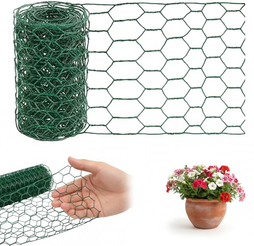 Chicken Wire Mesh Roll, 2 Rolls Chicken Wire for Flower Arranging, Flexible Wire Netting