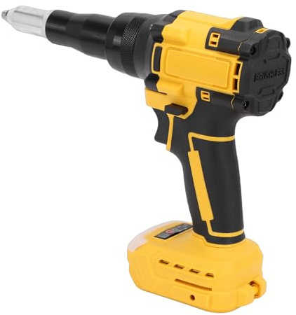 YUEHISY Pistola Remachadora Automática Inalámbrica con Luz LED Incorporada y Función Inversa, Potente Motor sin Escobillas para Remaches de 3/32 a 1/5