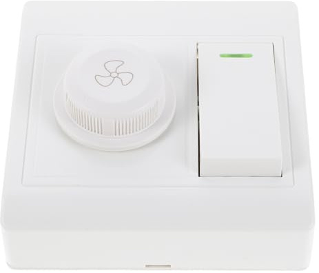 HEALSOPTHY Ceiling Fan Light Combination Controller with Rotary Fan Speed Control Knob and Light Dimmer Switch, Wall Mounted Dual Control Panel for Living Room and Bedroom