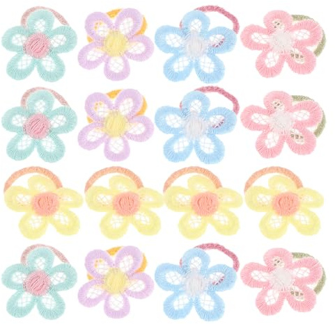 WEKADRIN Elastische Haargummis mit Blumenmuster Nahtlose Sanfte Haarbänder für Babys und Kleinkinder Kleiner Haarschleifen für Empfindliche Kopfhaut Vielseitige Haaraccessoires für Mädchen