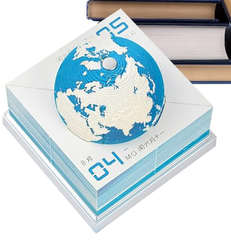 Qfdiwr 3D Calendar 2026 Temporal Room | Earth Shaped Table Decor - Decorative Strip Calendar | for Home Office Apartment School Conference Rooms Reception Table