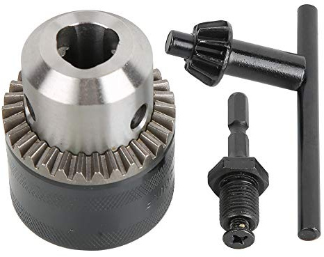 Adaptador de portabrocas de 3,0-16 MM, portabrocas de 1/2-20UNF con llave, broca de portabrocas tipo llave con adaptador de cabeza hexagonal