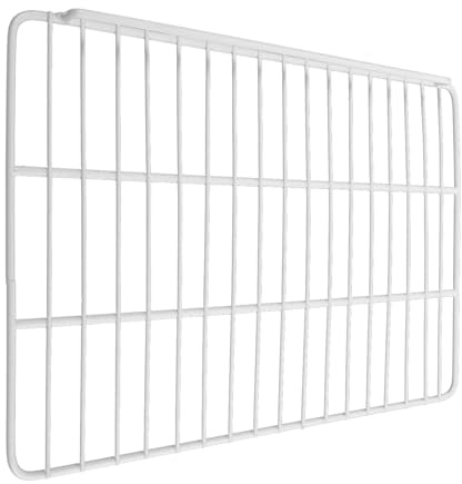 Hoement Organisateur Étagère Réfrigérateur en Acier Inoxydable 43,5x30 Cm Protection Latérale, Étagère Amovible Antidérapante pour Dortoirs et Congélateurs