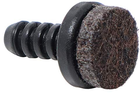 Adsamm® / 16 x Lamellenstopfen mit Filz/Schwarz/ø 5-6 mm/Rund/Möbelgleiter für Stahlrohrstühle/Endkappen für Rund-Rohre