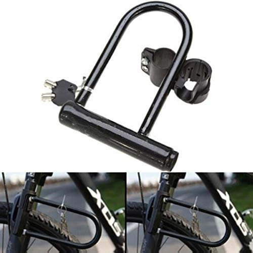 RONGJJ Sichern Fahrrad Bügelschloss Mit 2 Schlüsseln, Sicherheits-diebstahlsicherung Für Mountainbike Motorräder, Inklusive Montagehalterung Ideal