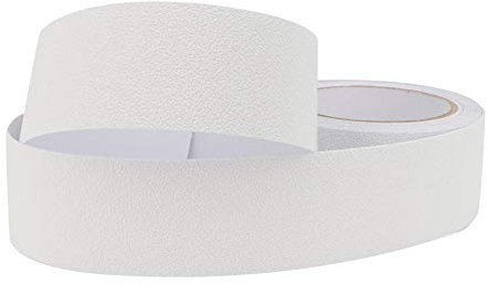 Bande abrasive de 5 m PEVA/PU bande antid¨¦rapante en caoutchouc ruban de s¨¦curit¨¦ anti-d¨¦rapant pour escalier de sol(blanc) Bande d'avertissement, Bande D'Avertissement