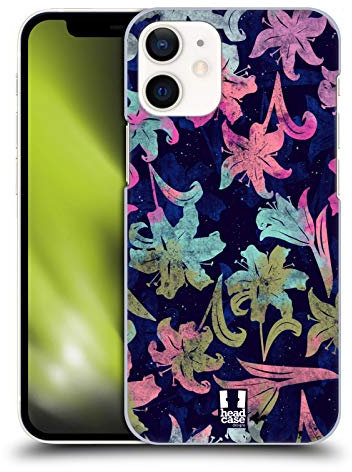 Head Case Designs Lilla Stampe Ombra Custodia Cover Dura per Parte Posteriore Compatibile con Apple iPhone 12 Mini