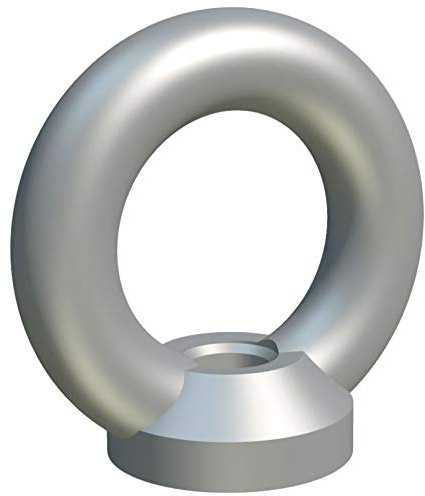 M16 Augenmuttern heben, Befestigungselemente, Ringförmige weibliche Hebemutter, Augenmutter aus verzinktem Stahls, Hakenmuttern mit geschlungenem Kopf für 16mm Bolzen/Schraube DIN 582 (1 Pack)