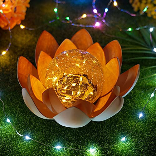 Demiawaking 2Pack Lotus LED Solarleuchte, schwimmende Blume Nachtlampe Gartenleuchte Solar, Deko Lampe für Schwimmbad Garten Aquarium Hochzeit Hof, Teich Beleuchtung