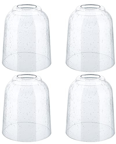 Skelang 4 Stück Lampenschirme aus Glas, Ersatzkugeln, für Leuchten, Kronleuchter, Tischlampen, Wandleuchte (Blase)