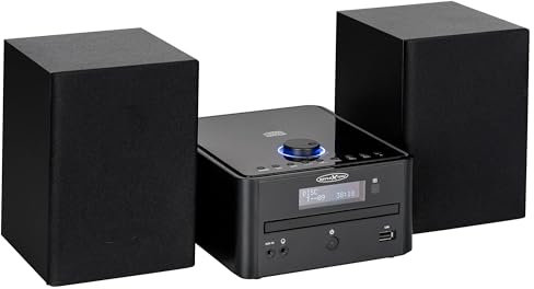 Reflexion HIF79DAB HiFi-Stereoanlage 2x40Watt Max. Musikleistung, CD/MP3, DAB+ Digitaltuner, Bluetooth, Streaming, USB/MP3, Alarm/Uhr/Sleeptimer, Schwarz