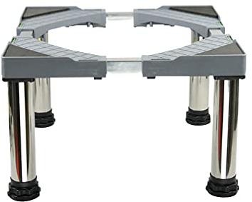 Pedestal for Dishwasher/Wine Cooler Heightened 10 Machine Stand Telescopic Length/Width 17-25 Mini Fridge Stand Air Conditioner Base Anti-vibration Mat Gray (Legs:10,4Legs)