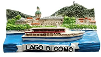 Italia 3D Lago Como magnete da frigorifero souvenir regalo, resina fatta a mano Lago Como frigorifero magnete collezione decorazione casa e cucina