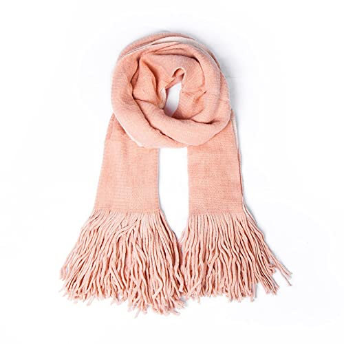 Whoiy Kaschmirschal Beige, Halstuch Quaste Schal Wraps 195X55cm Warmer Übergroßer Winterschal-Poncho