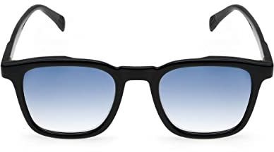 Contacta, Suncity Sole e Lettura, Occhiali da Sole e da Lettura per Uomo e Donna, Occhiali dalla Forma Rettangolare con Lenti Blu Sfumate, Colore Nero, Diottrie +2,50, 30g