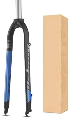 ZECHAO MTB Fahrradgabel,1-1/8 Harte Gabel 9mm Achse Gerades Rohr Aluminiumlegierung 26/27,5/29in Scheibenbremse Vordergabel Fahrrad Federgabel (Color : Blue, Size : 26inch)