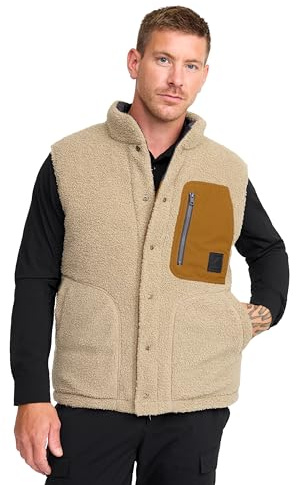 RevolutionRace Herr Rollick Reversible Vest, 2-i-1 Vändbar Väst för alla tillfällen och Utomhusaktiviteter, Rubber, S