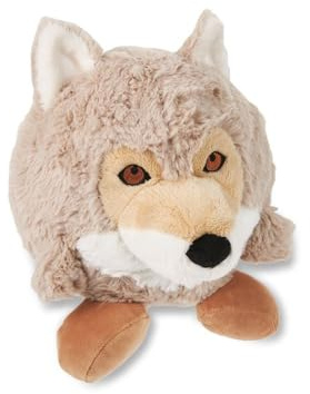 WOLTERS Plüschball Woody Wolf 23cm, Ohne Quietsche, Waschbar, Tierfigur, Plüschtier
