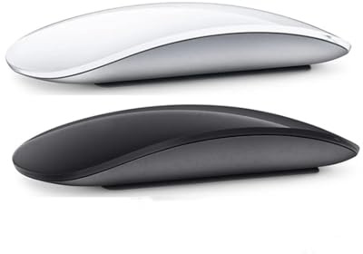 Ultra-sottile Magic Mouse Bluetooth 5.0 Mouse senza fili silenzioso Multi Arc Touch Mouse per il computer portatile Ipad Mac PC Macbook (White)