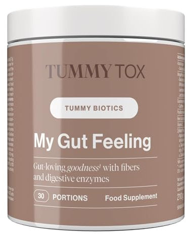 Darmkur, Darmgesundheit – Immunsystem Stärken, Energie – Probiotika, Psyllium, Akazienfaser, Guarana, Vitamin C – 30 Portionen, 210 g – My Gut Feeling, Tummy Tox