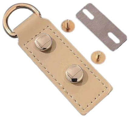 2 Stück Leder-D-Ringe,Taschenverschluss Lederriemen mit D-Ring,Schnalle Lederschnallen,DIY Nähen Taschenzubehör,Handtaschenzubehör,Lederschnallen für Schultergurt,mit 2 DIY Nietwerkzeug,Helles Khaki