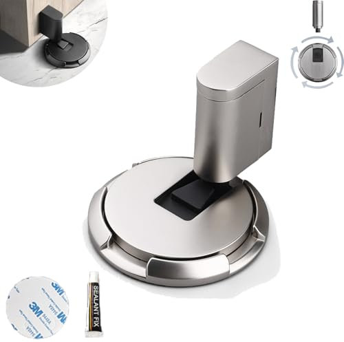 Akayoo hoofus mechanischer bodentürstopper,Türstopper Boden Selbstklebend Schwer Türhalter Tür Stopper Ohne Bohren Höhenverstellbarer Türpuffer,türstopper Einrasten,Door Stopper Magnetic Einrasten