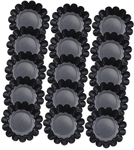 TOPBATHY 15 Piezas Molde Para Tarta De Huevo Reutilizable Antiadherente De Acero Inoxidable Molde Para Cupcakes Muffins Para Hornear Casa Para Postres y Fiestas