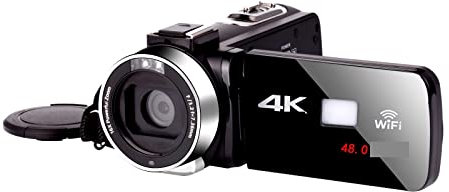 Caméscope numérique Caméra vidéo infrarouge for vision nocturne Caméscope Full 4K Enregistrement en boucle ralenti Caméra numérique Vlog Capturez chaque instant de manière éclatante(64G SD Card)