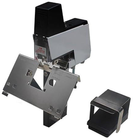 ANGDI Agrafeuse électrique, agrafeuse à Plat et à Cheval Automatique, agrafeuse Rapide Automatique de 2 à 50 Feuilles, Machine à Relier de Bureau à 9 Vitesses avec Interrupteur à pédale, pour écoles