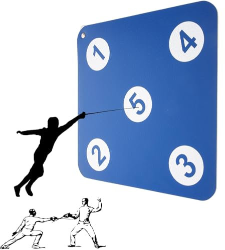 STWBHW An der Wand befestigtes Bogenziel for Fechten, Fechten for Florett und Degen mit fünf Bullseye-Trainingshilfen, Werkzeug zur Verbesserung der Fechtfähigkeiten, Fechtausrüstung for Üben