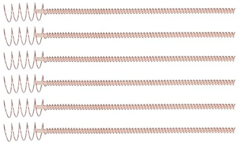 Electroculture Gardening Copper Coil Antenna Set for Garden Plants, 6 Pack 12 Inch Electric Cultivation Plant Pile, Enhancement Technology with Wooden Poles