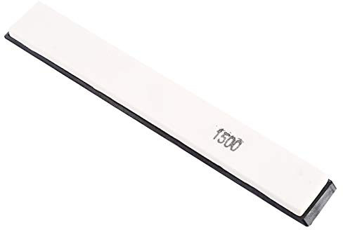 Sharpening Stone 1500#, 150mm*20mm*5mm, Portable Grit Whetstone for Kitchen, Chisels with Base, Work with Oil or Water