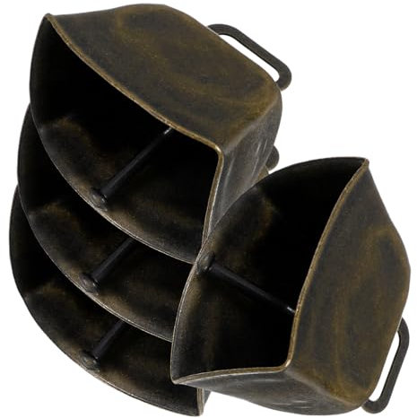 GAROZATION 4stücke Mini Kuhglocken Metall Handgefertigte Dekorative Für Bauernhof-accessoires Klare Töne Effektiven Viehführung Stilvolle Hängedekoration