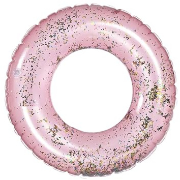 Pool Inflatables Swimming Ring Rubber Rings for Pink Sequins Inflatable Pool Water,Inflatable Pool Floats Swim Tubes Rings for Women Men Summer Party Beach Water Sports