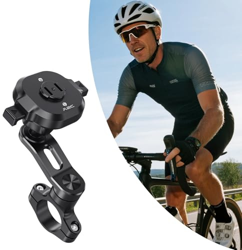 A2C One lock Bike Phone Holder, Thickened Aluminum Phone Holder for Mountain Bike, Mobile Phone Bicycle Handlebar Mount with Quick Release Mechanism for Motorcycle, Motorbike, RoadBike, E-Scooter