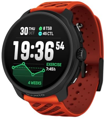SUUNTO Race 2 GPS Sport Watch, Bright 1.5-inch AMOLED Touchscreen, Sleeker and Lighter Design, 16-Day Battery Life, Offline Maps, Accurate Navigation, 115+ Sport Modes, Advanced Training Tracking