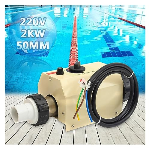 DMETE 3KW/2KW Piscina y SPA Bañera de hidromasaje El Ectric Calentador de Agua Termostato Sus Funciones Completas(2KW)