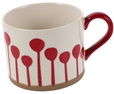 OFFSCH Taza de Cerámica Pintada Mano con Diseño de Mug Único para Chocolate Caliente Té y Café Casa u Oficina Uso Diario y Regalo