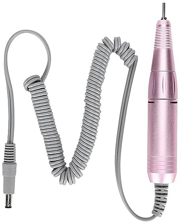 Tuesoa Taladro de UñAs EléCtrico Manejar 35000RPM Taladro de Arte de UñAs de Mano Pulido MáQuina de Pulir Manicura Taladro Accesorio Rosa