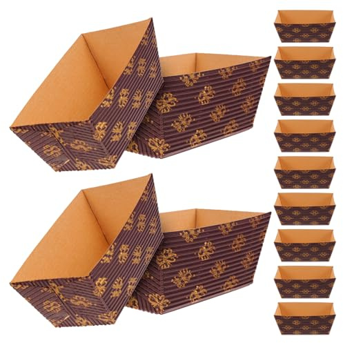 ROMISBABA 25 piezas Moldes de Papel para Pan y Bizcochos Rectangulares Desechables Resistentes al Horno Bandejas de Almacenamiento para Pasteles y Aperitivos Aptos para Repostería y Eventos