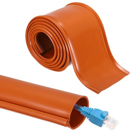 QUARKZMAN Gaine de Gestion 6,6 Pieds (1,6 diamètre intérieur), Cache-câble Flexible à Languette pour réseaux électriques Haute Tension, Rouge