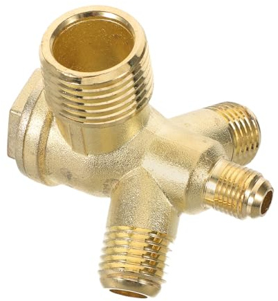 Gadpiparty Air Compressor Check Valve G3/8 Alloy 4-Way Threaded One Way Valve for Pneumatic Tools Home Improvement Pressure Accessory