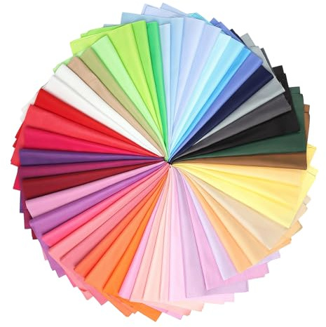 50 Stück DIY Stoffe zum Nähen - 20x20cm, 50 Farben für Patchwork | Handmade & Kinderprojekte , Näharbeiten, Stoffreste, Bastelmaterial, Quilts, Kuscheltiere, Deko - für Patchworkstoffe