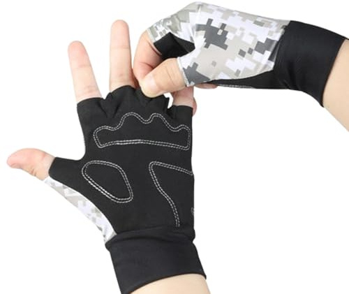 Generisch Guantes de ciclismo para niños, guantes de ciclismo para niños | guantes de ciclismo, guantes deportivos, guantes de medio dedo para niños, guantes de camuflaje para bicicleta, guantes de