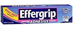 Effergrip Denture Adhesive Cream - 2.4 oz, Pack of 5