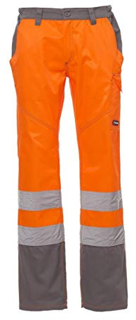 Payper Charter - Pantaloni da Uomo multistagione da Lavoro, Unisex, in Cotone, con Chiusura con Zip, ad Alta visibilità, Tasche Anteriori e Posteriori