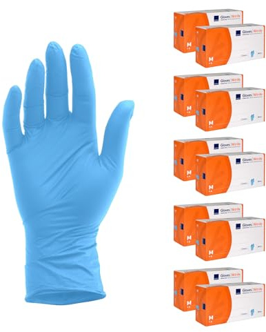 ABENA Nitrilhandschuhe Blau M, 2000 Stück | Einmalhandschuhe handschuhe einweg, puderfreie & latexfreie – Einweghandschuhe in S, M, L & XL verfügbar