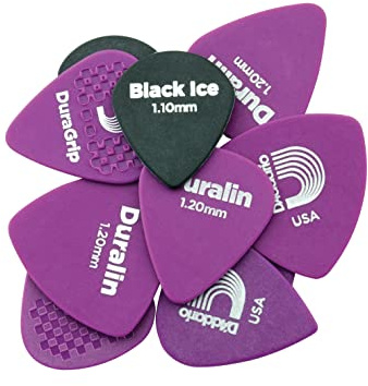 D'Addario Packung mit ausgewählten Duralin-Plektren, Heavy