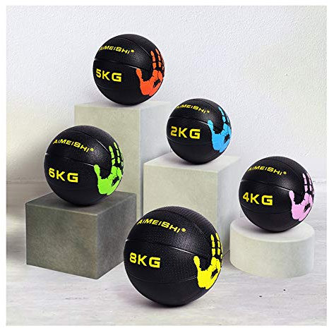 Hua Medizinbälle Fitness Medizin Ball, Elastischer Gummiball, Anti-ausrutschen Und Hinfallen Beständig Stabiles Gleichgewichtstraining Gravity Ball, 2kg, 3kg, 4kg, 5kg, 6kg, 8kg (Size : 6kg/13.2lb)