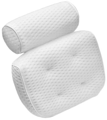 Premium Badewannenkissen Bade- & Spakissen mit 4D-AirMesh-Textil und Saugnäpfe Kopfstütze und Rückenlehne Komfort Nackenkissen für Home Spa Whirlpools